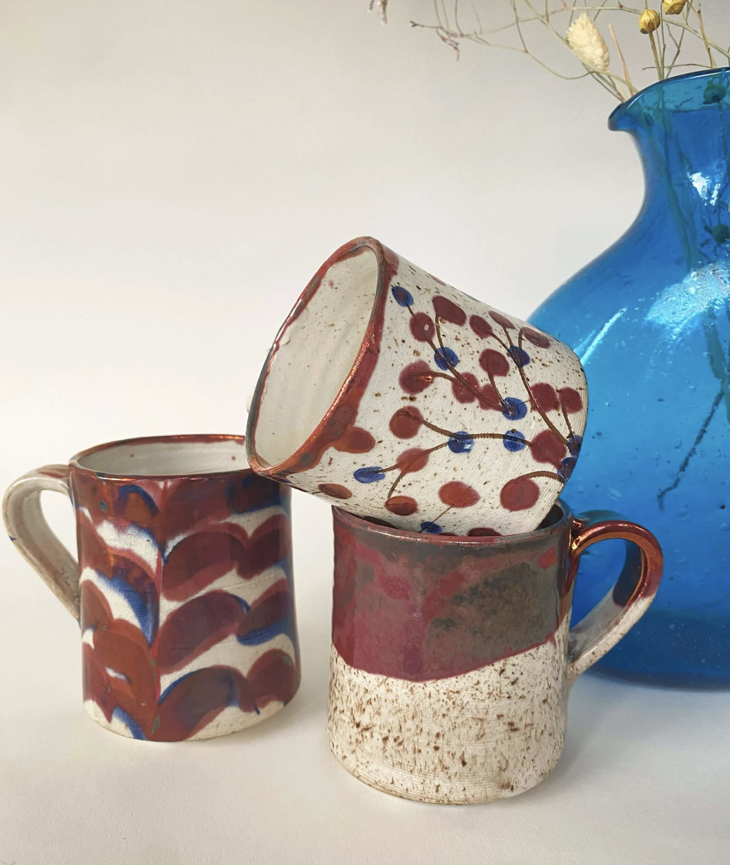 Service de tasses à café artisanat égyptien du Fayoum
